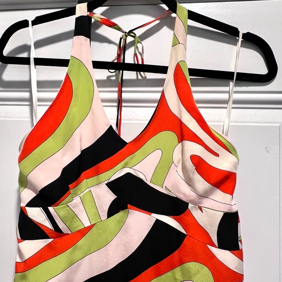 Y2K Searle Funky Halter Knee Length Dress Size 6 - Picture 5 of 7